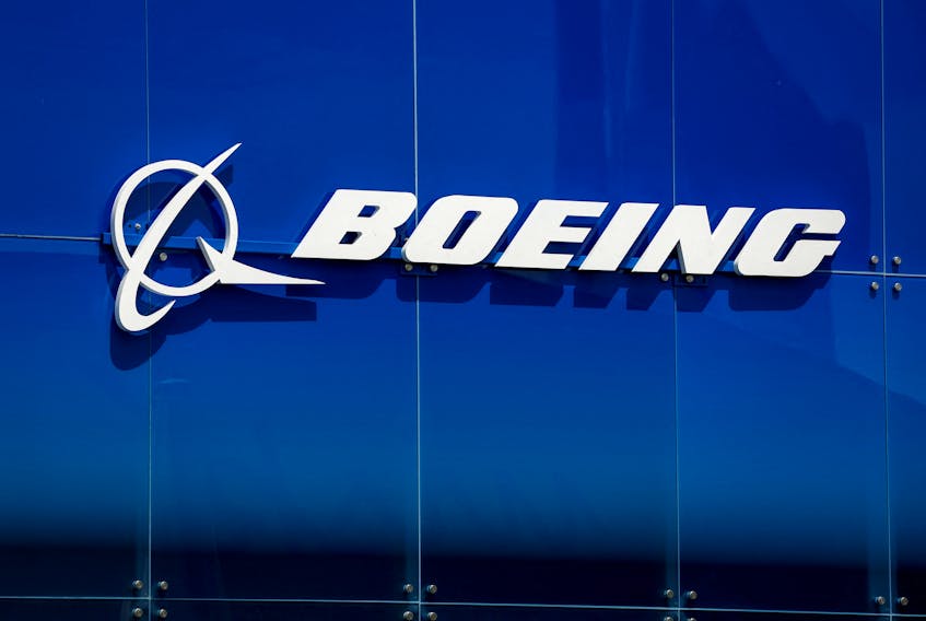 A Boeing logo is seen at the 54th International Paris Airshow at Le Bourget Airport near Paris, France, June 18, 2023.