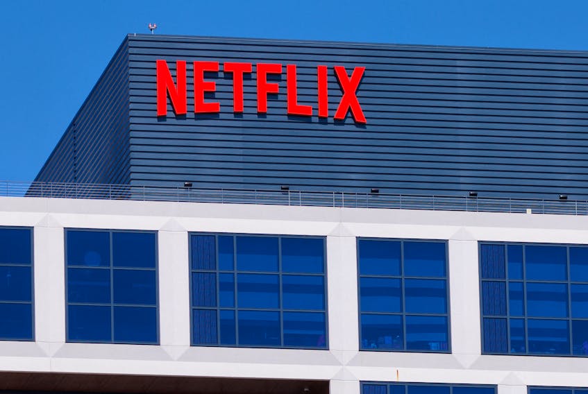 The Netflix logo is shown on one of their Hollywood buildings in Los Angeles, California, U.S., July 12, 2023.  