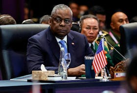 File photo: U.S. Secretary of Defense Lloyd Austin looks on as he attends the ASEAN Defense Ministers' Meeting Plus in Jakarta, Indonesia, November 16, 2023.