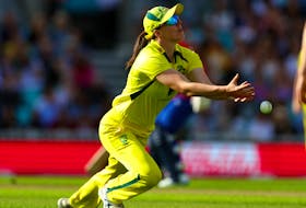 Cricket - Women's Cricket Second T20 International - England v Australia - The Oval, London, Britain - July 5, 2023 Australia's Tahlia May McGrath drops the catch of England's Sophia Dunkley Action Images via Reuters/Matthew Childs/File Photo