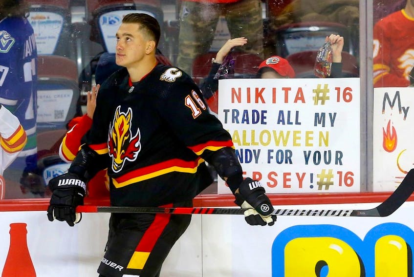 Nikita Zadorov admitted it will be awkward facing his former Calgary Flames teammates in a game just two days after being traded to the Vancouver Canucks.
