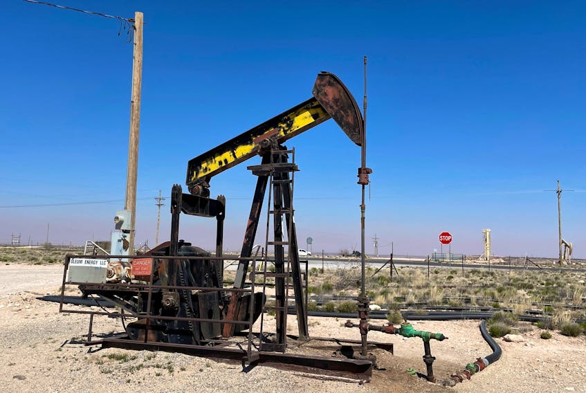 An oil pump jack is seen in the Loco Hills region, New Mexico, U.S., April 6, 2023.