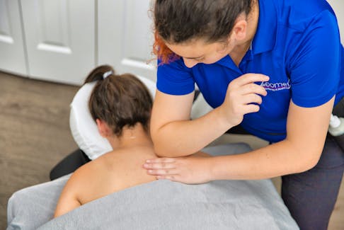 Zoomers' massage therapist Allana Khoury finds deep soft tissue work in the neck and shoulders can be helpful for relieving the muscle tension that can contribute to headaches. CONTRIBUTED