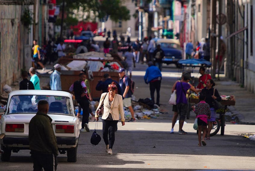 A view of a street in downtown Havana, Cuba, December 19, 2023.