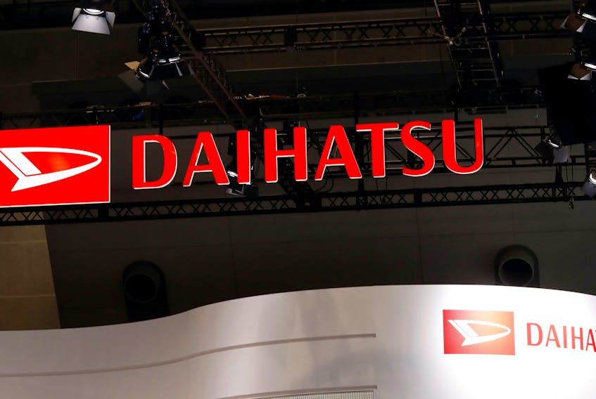 Daihatsu Motors' logos are pictured at the 45th Tokyo Motor Show in Tokyo, Japan October 25, 2017.