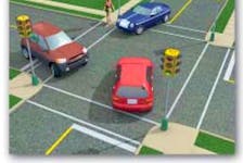 An image in a brochure by HRM's road safety advisory committee suggests pedestrians make eye contact with drivers before entering crosswalks. Contributed