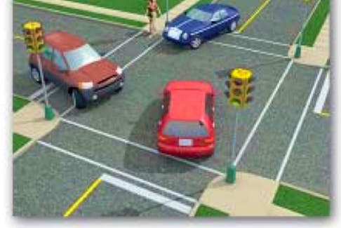 An image in a brochure by HRM's road safety advisory committee suggests pedestrians make eye contact with drivers before entering crosswalks. Contributed