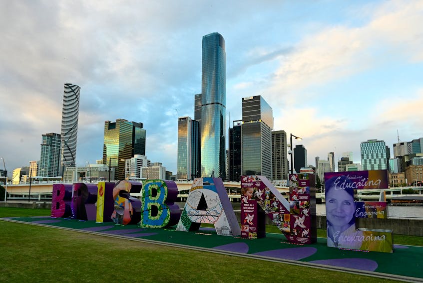 A view of the Southbank forecourt, a potential venue for archery for the 2032 Olympic Games bid for Brisbane, in Brisbane, Australia, June 29, 2021. Picture taken June 29, 2021. 