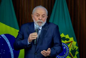 Brazil's President Luiz Inacio Lula da Silva speaks during a meeting on installation of the G20 National Commission, with his ministers, president of the Central Bank and president of the Supreme Court at the Planalto Palace in Brasilia, Brazil November 23, 2023.