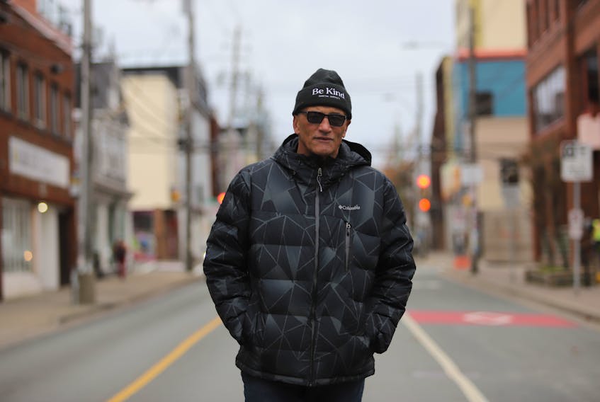 Street navigator Shawn Parker on Gottingen Street in Halifax on November 22.