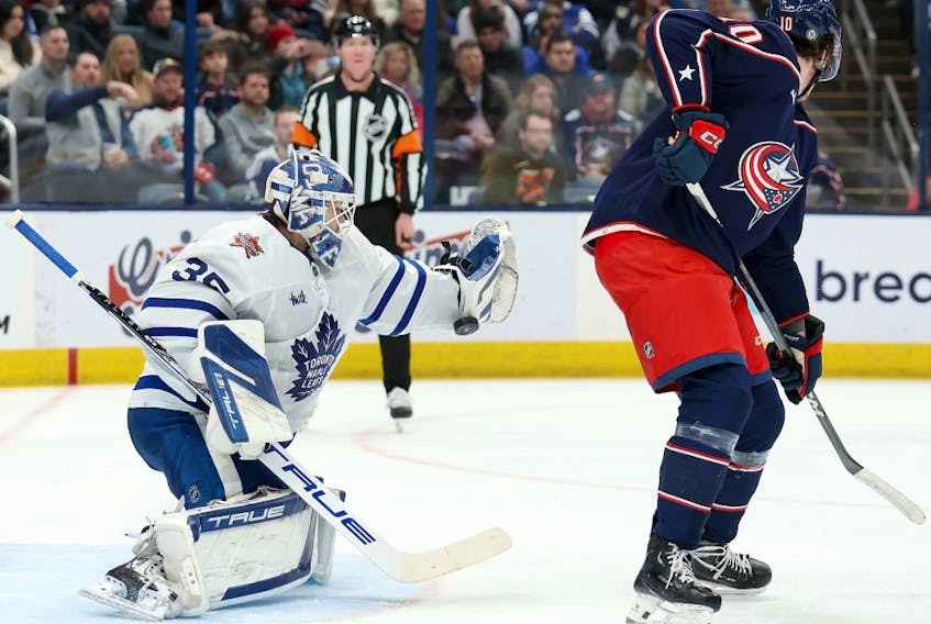 Samsonov struggles again, Leafs errors costly in OT loss to Jackets | SaltWire
