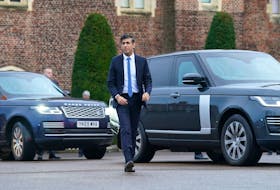Prime Minister Rishi Sunak arrives at the Global Investment Summit at Hampton Court Palace, in East Molesey, Surrey, Britain, November 27, 2023. Stefan Rousseau/Pool via REUTERS