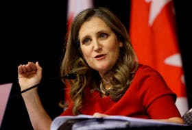 Canada's Deputy Prime Minister and Minister of Finance Chrystia Freeland takes part in a press conference before delivering the fall economic update in Ottawa, Canada, November 21, 2023.