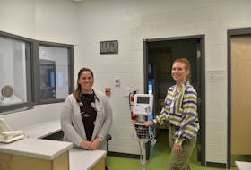 Brandi Martin, left, is a nurse practitioner, and Emily Dumville is nurse supervisor with the Provincial Correctional Centre in Milton Station. Terrence McEachern • The Guardian