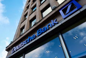 The logo of Deutsche Bank is seen in Brussels, Belgium December 6, 2022.