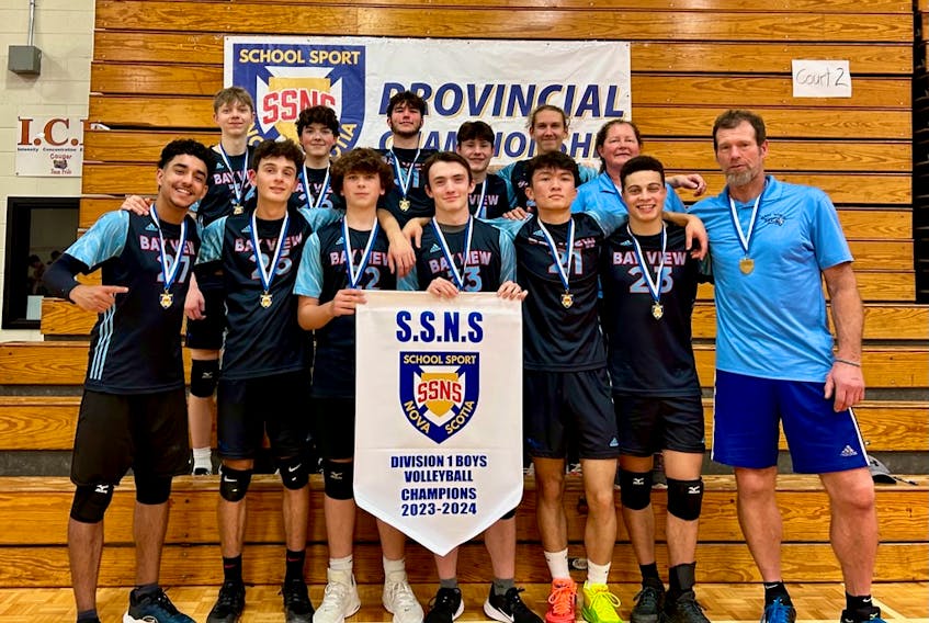 The Bay View Sharks captured their first School Sport Nova Scotia Division 1 boys' volleyball championship in school history.