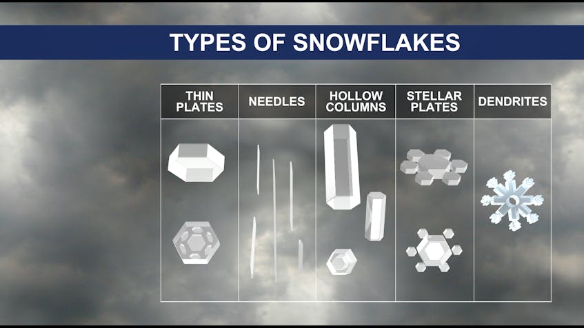 There are 35 snowflake types, but we generalize them into five main types.