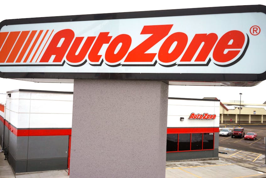 A customer leaves the AutoZone store in Broomfield, Colorado March 3, 2015. AutoZone Inc. reported Q4 2014 results on Tuesday. 