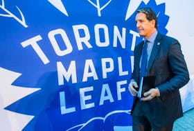 Toronto Maple Leafs president Brendan Shanahan before an unveiling ceremony outside of the Air Canada Centre in Toronto, Ont.  on Thursday October 13, 2016. Ernest Doroszuk/Toronto Sun/Postmedia Network