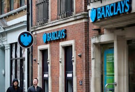 A branch of Barclays Bank is seen, in London, Britain, February 23, 2022. 