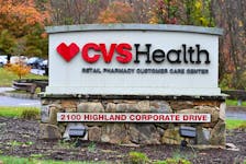 A general view shows a sign of CVS Health Retail Pharmacy Customer Care Center, at CVS headquarters of CVS Health Corp in Woonsocket, Rhode Island, U.S. October 30, 2023.