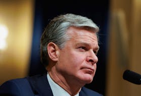 FBI Director Christopher Wray attends a House Homeland Security Committee hearing examining worldwide threats to the U.S., on Capitol Hill in Washington, U.S., November 15, 2023.