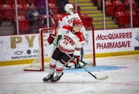 Truro Bearcats’ newcomer Dylan Chisholm, a 20-year-old defenceman from Antigonish, had played with the Valley Wildcats since entering the Maritime Hockey League in 2020. NICK GAINES
