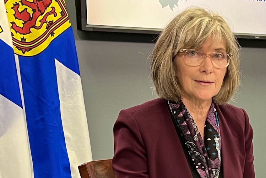 Kim Adair, auditor general for Nova Scotia, delivers a financial audit on Tuesday, Dec. 5, 2023, that highlights the provincial government's continued budget overspending year after year. - Francis Campbell