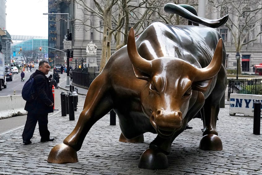 The Charging Bull or Wall Street Bull is pictured in the Manhattan borough of New York City, New York, U.S., January 16, 2019.