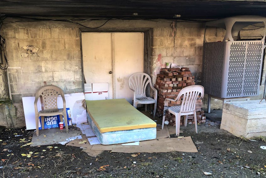 Mr. G only had a mattress, some belongings and diabetic medication when he moved to the alley behind King Street in St. Stephen, N.B. in July. He moved into an apartment on Nov. 1 thanks to the help of some community members. - Contributed