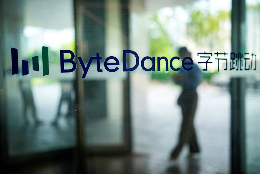 The ByteDance logo is seen at the company's office building in Shanghai, China, July 4, 2023.