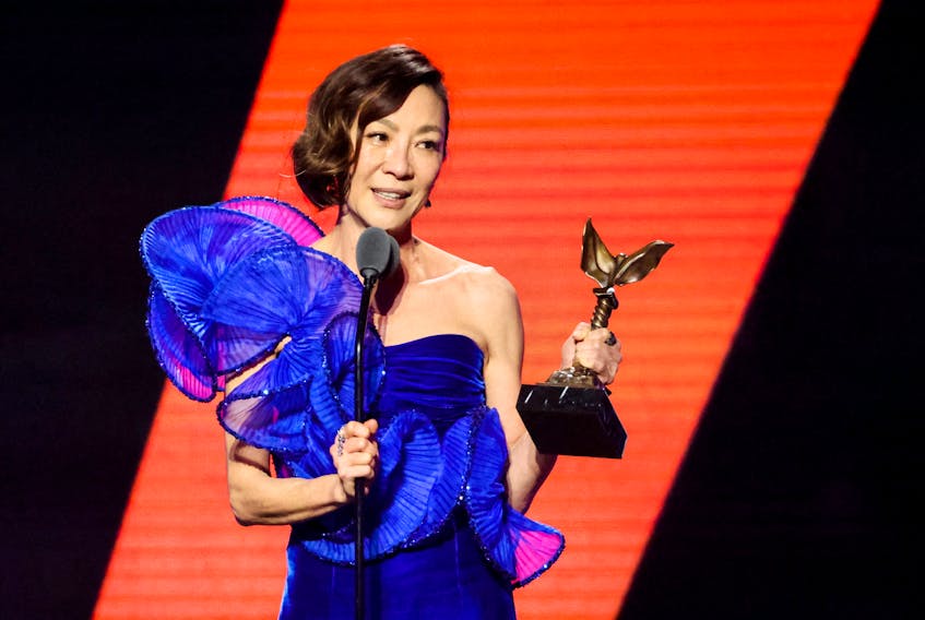 Michelle Yeoh receives the Best Lead Performance award for "Everything Everywhere All at Once" at the 38th Film Independent Spirit Awards in Santa Monica, California, U.S., March 4, 2023.