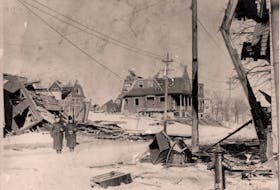 Halifax Explosion, Soldiers on Patrol, location unknown.