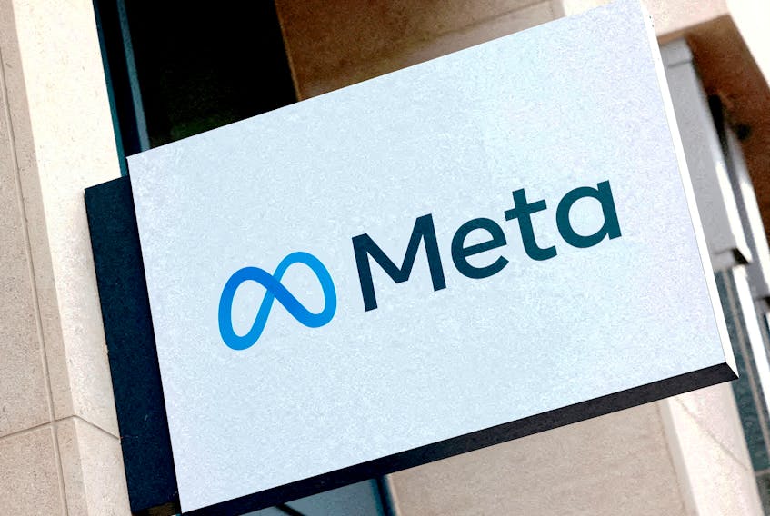 The logo of Meta Platforms' business group is seen in Brussels, Belgium December 6, 2022.