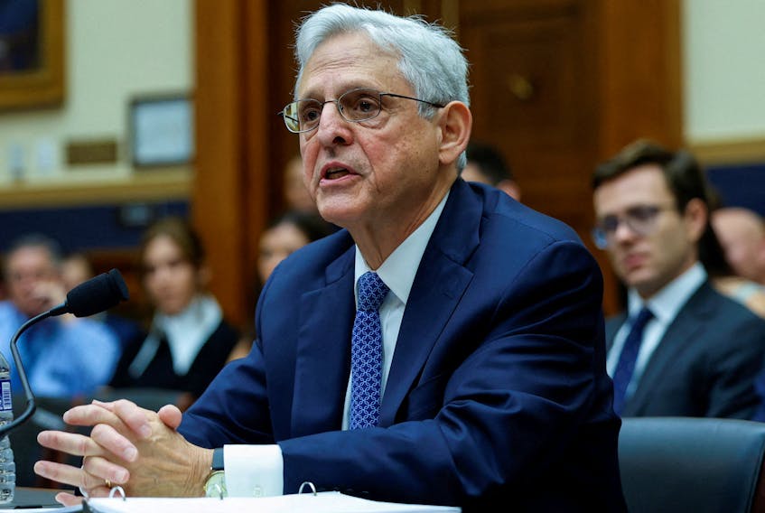 U.S. Attorney General Merrick Garland testifies before a House Judiciary Committee hearing on the "Oversight of the U.S. Department of Justice" on Capitol Hill in Washington, U.S., September 20, 2023.
