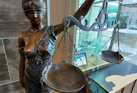 A Lady Justice statue at the Saint John lawcourts, where litigants battled it out this week over a big Indigenous title claim.