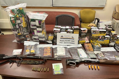 A photo of the seized items as part of the investigation into business break-ins in Digby County. RCMP PHOTO