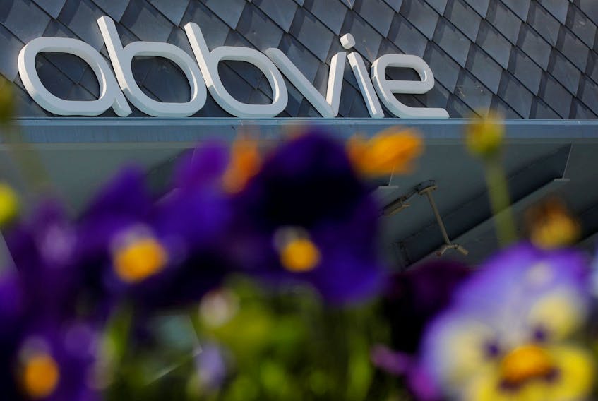 A sign stands outside a Abbvie facility in Cambridge, Massachusetts, U.S., May 20, 2021.   