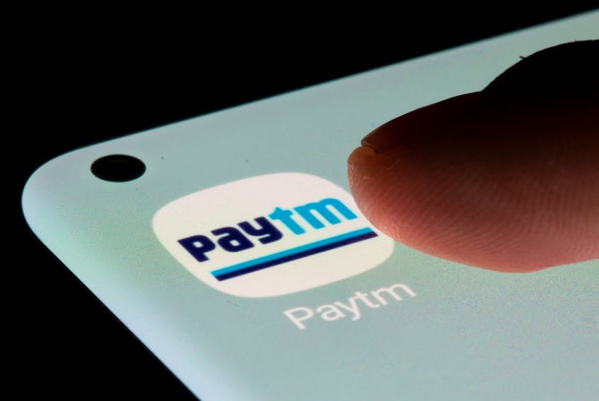 Paytm app is seen on a smartphone in this illustration taken, July 13, 2021.