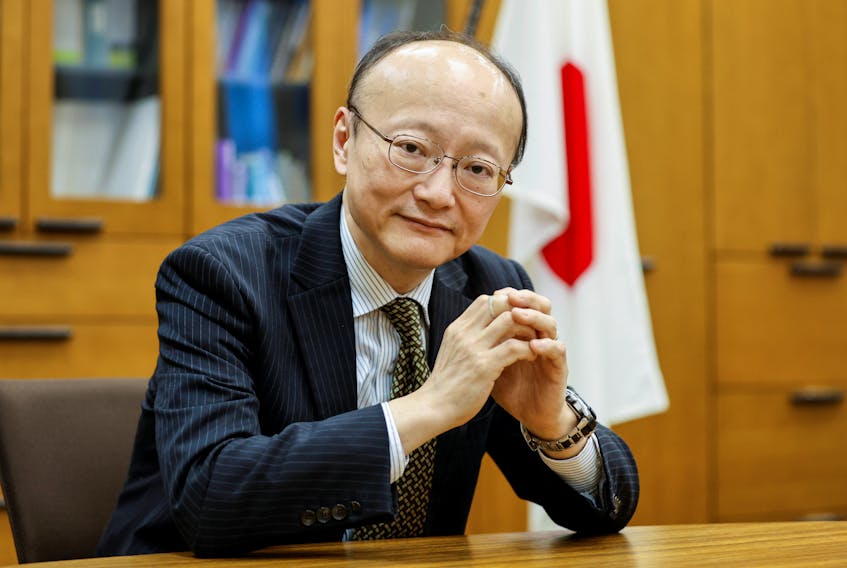 Japan's vice minister of finance for international affairs, Masato Kanda, poses for a photograph during an interview with Reuters at the Finance Ministry in Tokyo, Japan January 31, 2022. Picture taken January 31, 2022. 