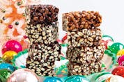  “When it comes to this Canadian Prairie classic, it’s the ultimate battle of the sisters,” Karlynn Johnston writes of puffed wheat squares. Try her version, right, and her sister, Karami’s, and choose your favourite.