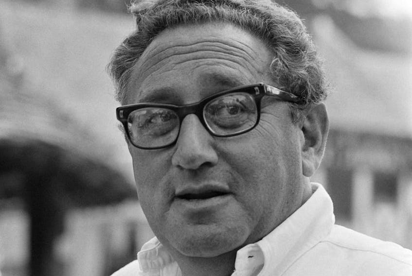 (FILES) US Secretary of State Henry Kissinger is pictured during a rest time in France, on August 10, 1976. Henry Kissinger, whose very name is synonymous with US diplomacy, turned 100 on May 27, 2023, (Photo by - AFP via Getty Images)