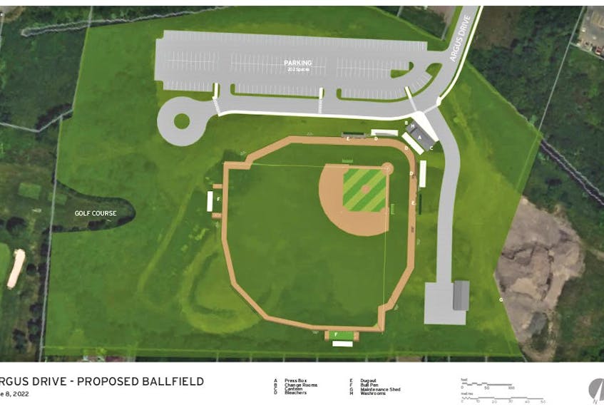 A new baseball facility to be located where the town’s gravel pit was formerly situated. Contributed