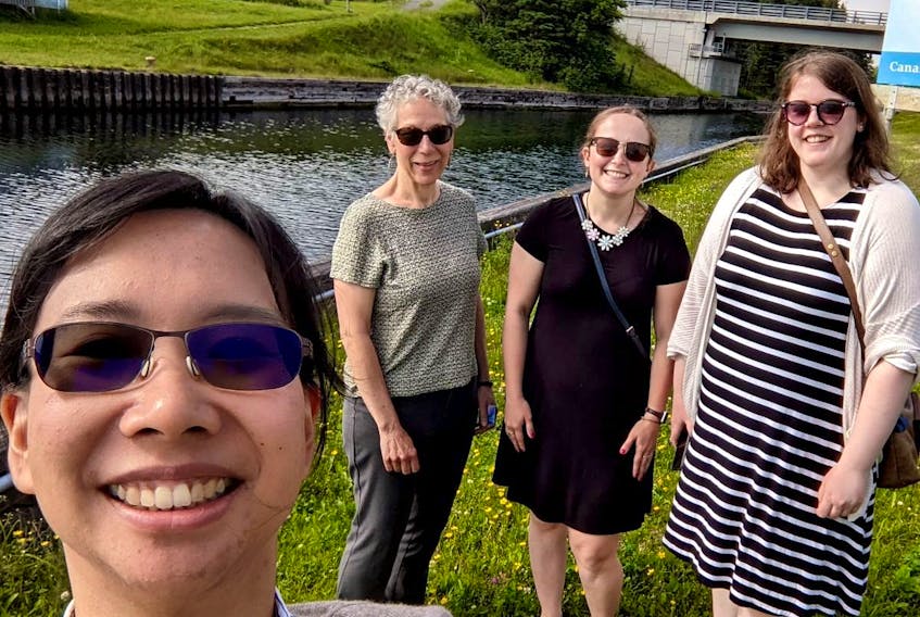 The ACTing Collectively research project  is looking to interview  480 older adults (65+) about their lives, health and well-being living in communities in Richmond and  Victoria counties and the Cape Breton Regional Municipality.  From left to right are co-investigator Yu-Ting Chen, co-principal investigator Grace Warner, research assistant Bryah Boutilier and research co-ordinator  Brianna Wolfe, Missing from the photo: co-principal investigator Tanya Packer. .CONTRIBUTED