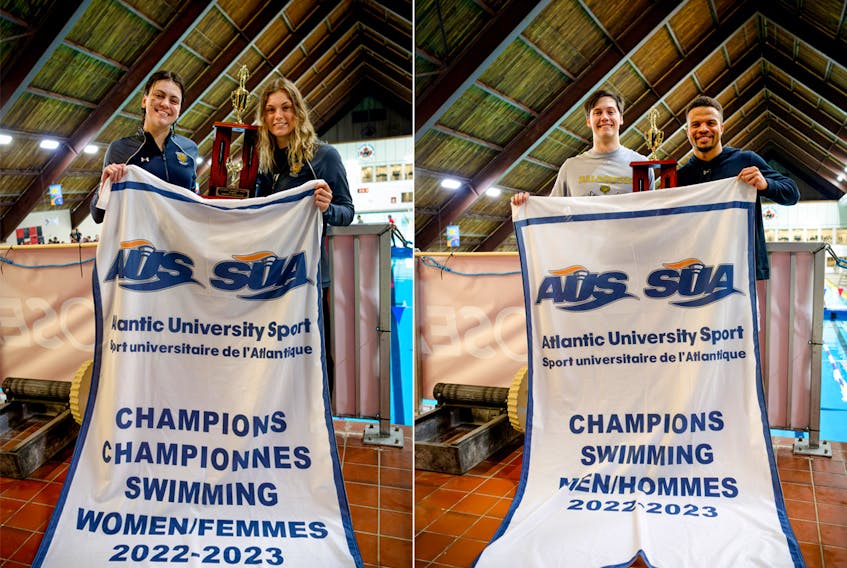 The Dalhousie Tigers, led by Reagan Crowell and Noah Mascoll-Gomes, swept the men’s and women’s AUS swimming championships in St. John’s, N.L. - UDANTHA CHANDRARATNE / MEMORIAL ATHLETICS 
