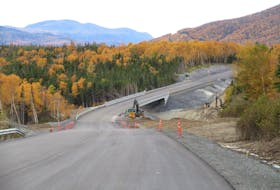 Dick's Brook Bridge in Gros Morne National Park before construction was completed.