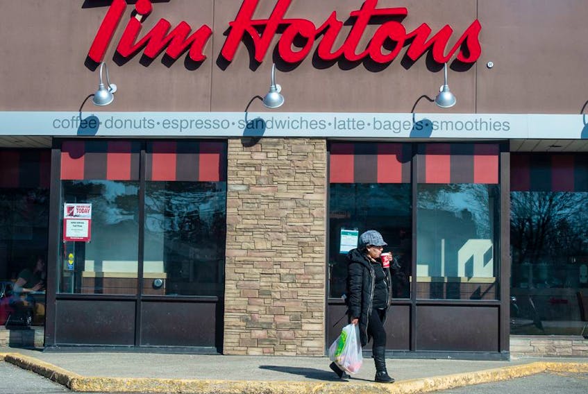 A Tim Hortons location in Mississauga, Ont.