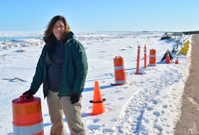 Karen Jans, field superintendent supervisor for the P.E.I. National Park, said people now have a clear view of the Gulf of St. Lawrence at Dalvay Beach where a tall dune system existed before post-tropical storm Fiona hit in September 2022. Not only did the storm wipe out the dune, but the storm surge flooded Gulf Shore Parkway, compromising the pavement at the edge of the roadway. That storm surge and erosion destroyed some of the parking lots along the parkway, forcing Parks Canada to close some beaches. All beach access between Brackley Beach and Dalvay was also destroyed but will be rebuilt for this season. Parks Canada held a media tour on Feb. 15. For more, see the story on Page A3. Dave Stewart • The Guardian