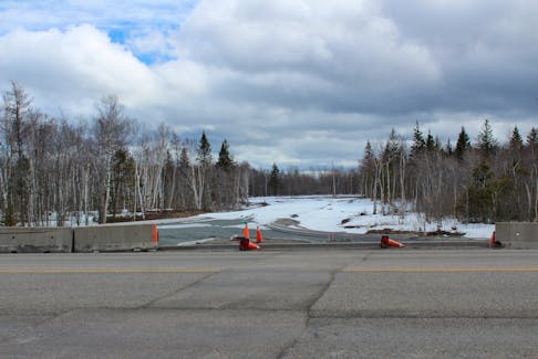 Before Donkin Mine previously halted operations in 2020, a dedicated road had been constructed that led from Brookside Street in Glace Bay to Route 4 near the Old Airport Road leading into the J.A. Douglas McCurdy Sydney Airport. The road remains closed for use. NICOLE SULLIVAN/CAPE BRETON POST FILES