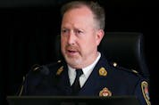  OTTAWA – Ottawa Police Services Inspector Robert Bernier responds to questions while appearing as a witness at the Public Order Emergency Commission in Ottawa, on Wednesday, Oct. 26, 2022.